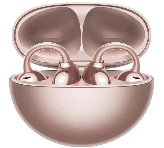 HUAWEI FreeClip, Groundbreaking Aesthetic Design, Feather-light Wearing, Open-ear Listening, AI Crystal-Clear Call, Long Battery Life, Dual-Device Connections, Rose Gold