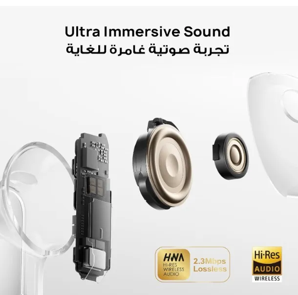 Huawei Freebuds Pro 5, Dual Driver Ultra-Immersive Sound, 38hrs Battery Life, AI Noise Cancellation (220% Improvement), Water & Dust Proof (IP 57), Stable & Clear Calls, Perfect Ear Fit. Grey 3