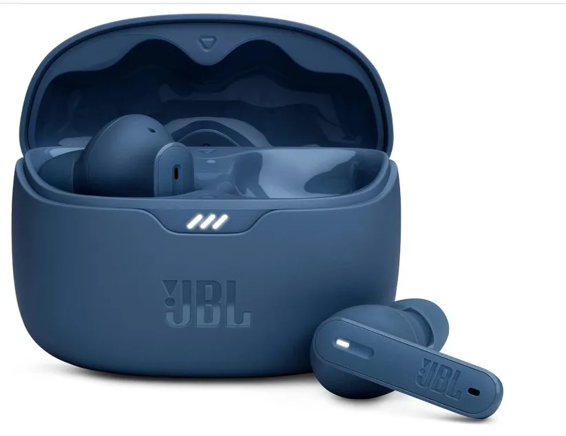 JBL Tune Beam Earphones, Bluetooth and Wireless, Water Resistant and Noise Cancelling with up to 48 Hours Battery Life, Blue