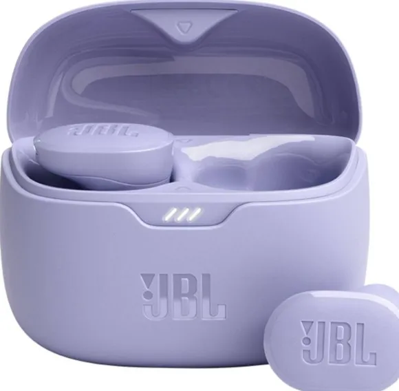 JBL Tune Buds True Wireless Noise Cancellling Earbuds, Pure Bass Sound, Bluetooth 5.3, LE Audio Support, Smart Ambient, 4-Mic, 48H Battery, Water and Dust Resistant, Purple | TBUDSPUR