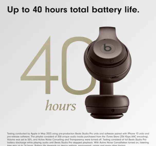 Beats Studio Pro - Wireless Bluetooth Noise Cancelling Headphones - Personalized Spatial Audio, USB-C Lossless Audio, Apple & Android Compatibility, Up to 40 Hours Battery Life - Deep Brown 3