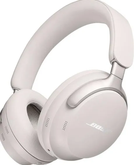 Bose QuietComfort Ultra Wireless Headphones with Spatial Audio, Hybrid Noise-Canceling, CustomTune, Up to 24-Hour Playback, Bose SimpleSync and Spotify Tap, White
