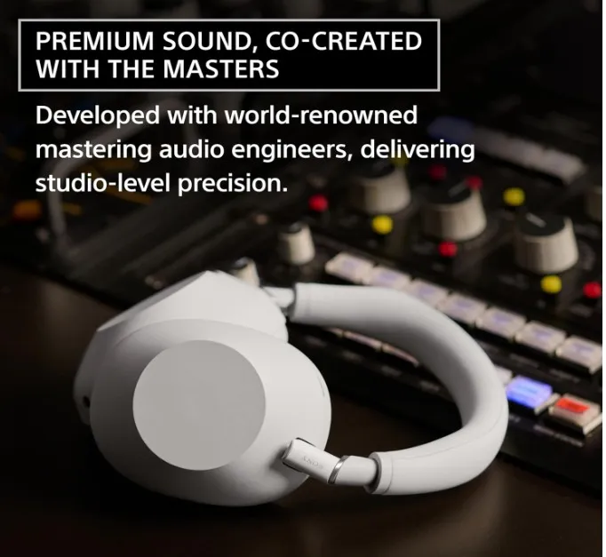 Sony WH-1000XM6 The Best Wireless Noise Canceling Headphones, HD NC Processor QN3, 12 Microphones, Adaptive NC Optimizer, Mastered by Engineers, Studio-Quality, 30-Hour Battery, Silver 4