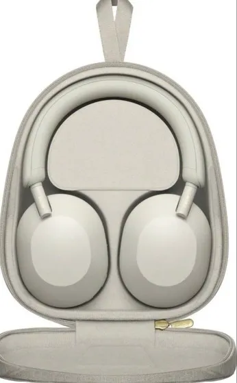 Sony Wireless Noise Canceling Bluetooth Headphone, Magnificent Sound, 30 Hour Battery Life, 32.81 ft Effective Range, 2.4 GHz Band Frequency, Detachable Cord, Closed Dynamic, Silver | WH-1000XM5 2