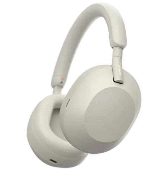 Sony Wireless Noise Canceling Bluetooth Headphone, Magnificent Sound, 30 Hour Battery Life, 32.81 ft Effective Range, 2.4 GHz Band Frequency, Detachable Cord, Closed Dynamic, Silver | WH-1000XM5