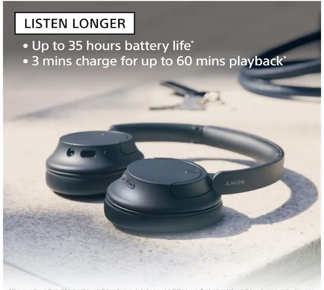 Sony WH-CH720N Wireless Noise Cancelling Headphones, 35 hours battery life, Clearer hands-free calling, Multipoint Connection, White 4