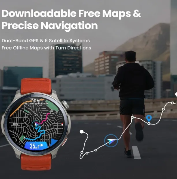 Amazfit Balance 2 Smart Watch 47mm AMOLED Sapphire Glass Display, Offline Maps, Dual Band GPS 4
