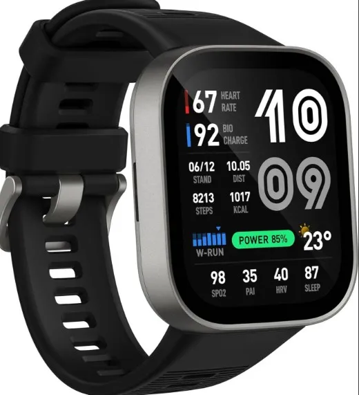 Amazfit Bip Max 50mm Smartwatch, 2.07" AMOLED Display, GPS, 4GB Storage, Offline Maps, Tracker, Hybrid Training, 150+ Sports, HYROX Mode, 5 ATM for Android & iPhone, Silver | A2568