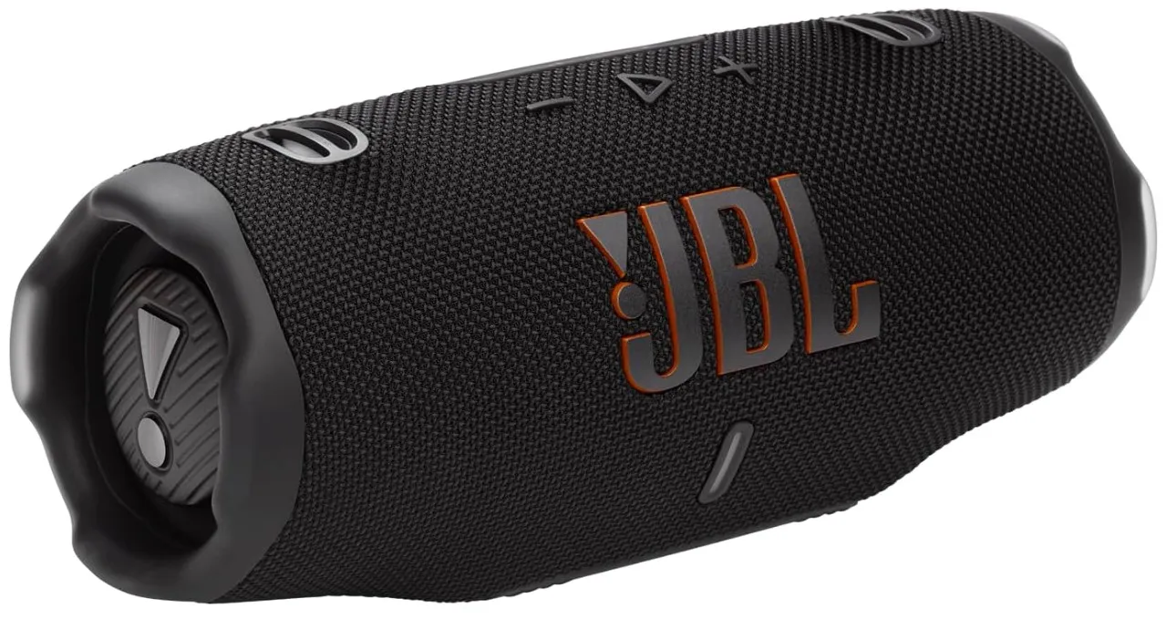 JBL Charge 6 – Portable Waterproof Bluetooth Speaker with Power Bank & Auracast, 28H Playtime, Fast Charging, Drop-Proof Design, Powerful Sound – Black