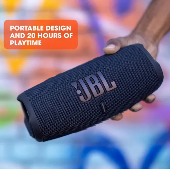 JBL Charge 5 Portable Speaker- Built-In Powerbank- Powerful Pro Sound- Dual Bass Radiators- 20H of Battery- IP67 Waterproof and Dustproof- Wireless Streaming- Connect - Gray 3