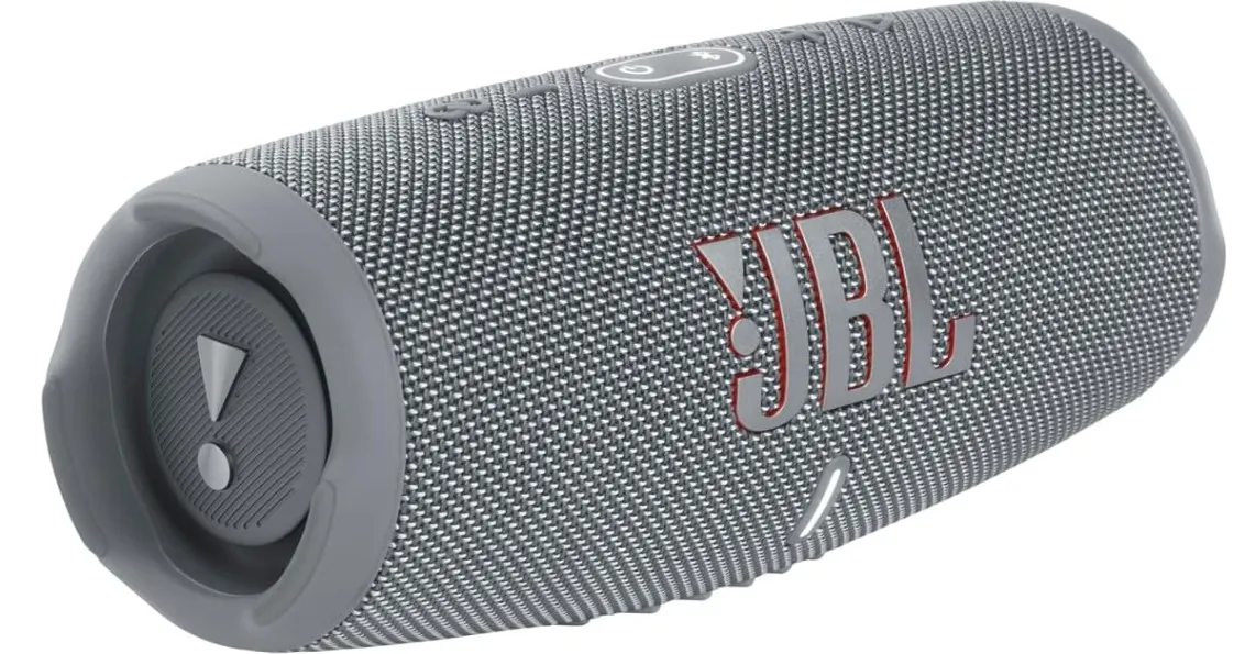 JBL Charge 5 Portable Speaker- Built-In Powerbank- Powerful Pro Sound- Dual Bass Radiators- 20H of Battery- IP67 Waterproof and Dustproof- Wireless Streaming- Connect - Gray