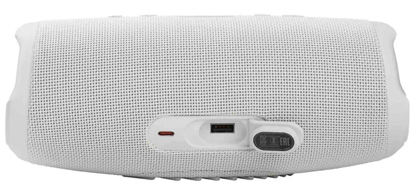 JBL Charge 5 Portable Speaker, Built-In Powerbank, Powerful JBL Pro Sound, Dual Bass Radiators, 20H of Battery, IP67 Waterproof and Dustproof, Wireless Streaming, Dual Connect - White 4