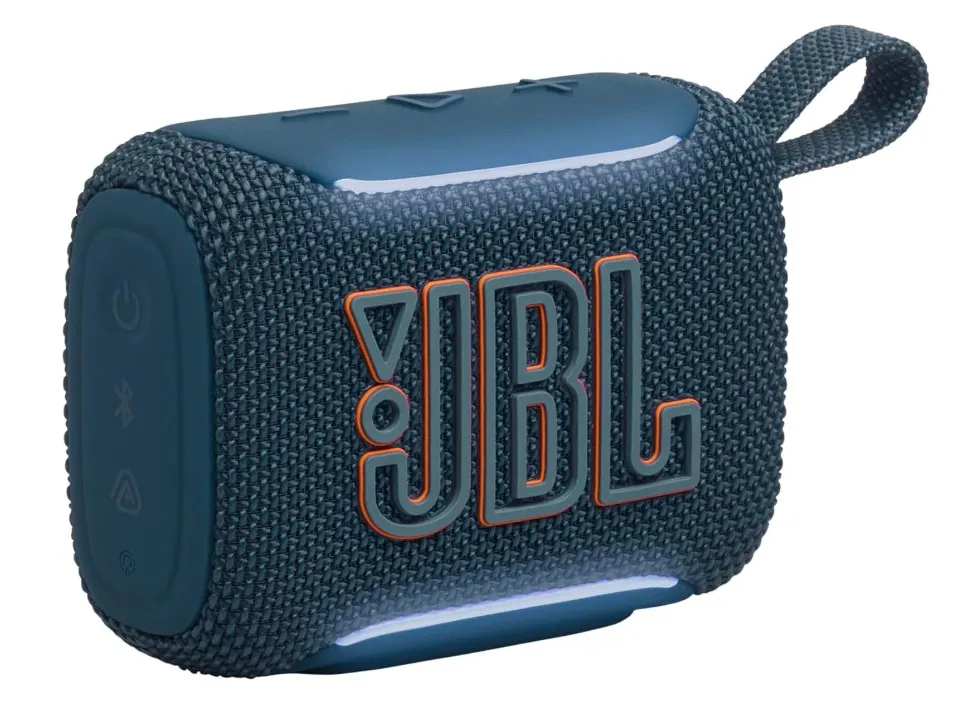 JBL Go 5 Portable Bluetooth Speaker with Ambient Edge Lighting, IP68 Waterproof & Dustproof, 10H Playtime, AirTouch Stereo Pairing, Auracast™, USB-C Lossless Audio – Compact & Drop-Proof, Blue