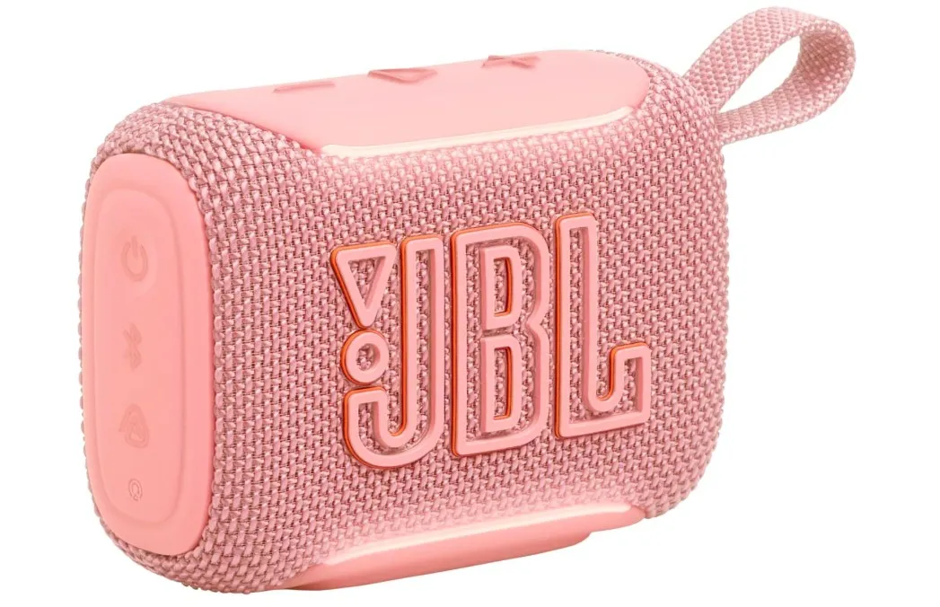 JBL Go 5 Portable Bluetooth Speaker with Ambient Edge Lighting, IP68 Waterproof & Dustproof, 10H Playtime, AirTouch Stereo Pairing, Auracast™, USB-C Lossless Audio – Compact & Drop-Proof, Pink
