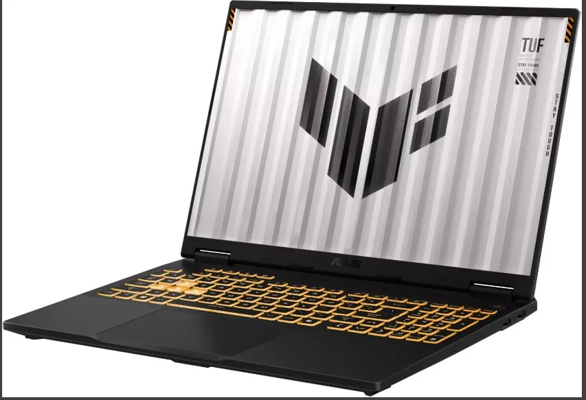 ASUS TUF Gaming F16 FX608JHR Laptop, 16" WUXGA IPS 165Hz Display, Intel Core i7-14650HX, 16GB RAM, 512GB SSD, GeForce RTX 5050 8GB GPU, English Keyboard, No OS, Jaeger Gray | 90NR0NA1-M003E0 4