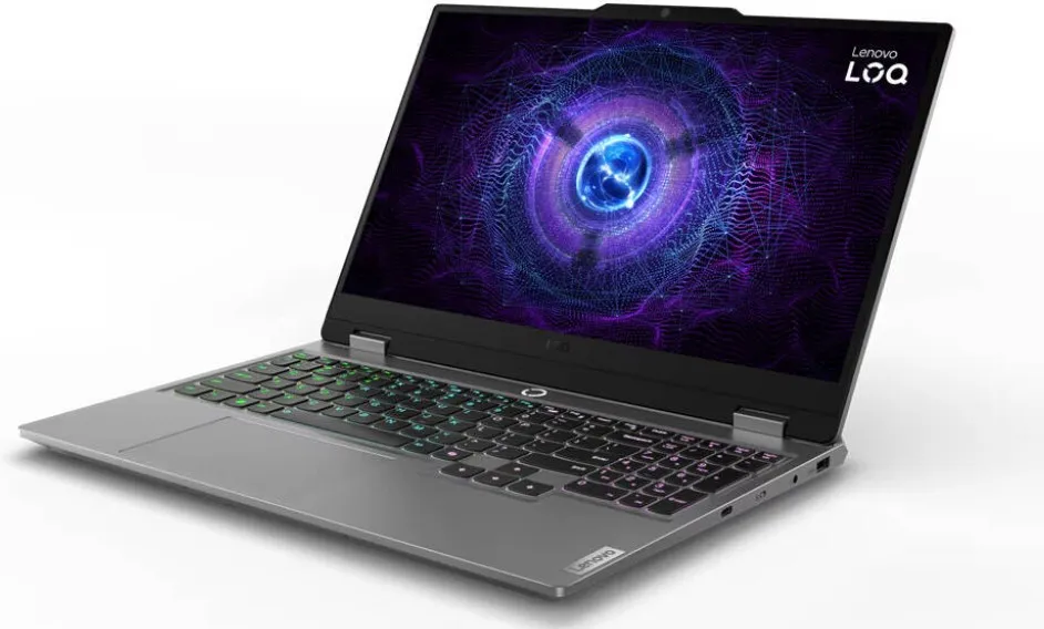 Lenovo LOQ 15IRX9 Gaming Laptop, 15.6" FHD 144Hz IPS Display, Intel Core i7-13650HX Processor, 16GB RAM, 512GB SSD, GeForce RTX 3050 6GB GPU, White Backlit ENG K/B, No OS, Luna Grey | 83DV0072PS