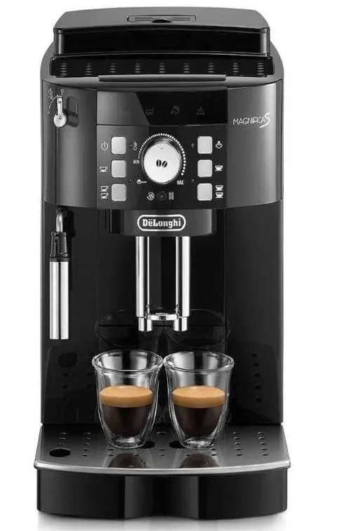 De'Longhi MAGNIFICA S Bean To Cup Fully Automatic Coffee Machine With Milk Frother, Built In Grinder, Americano, Cappuccino, Latte, Macchiato & Espresso Maker ECAM21.117.B Black
