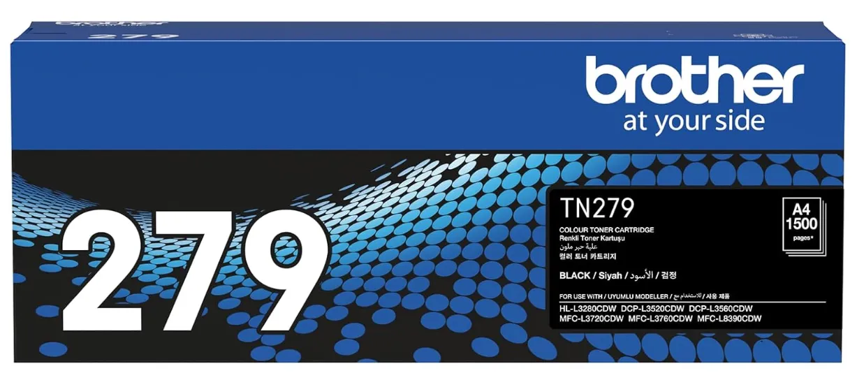 Brother TN279 Toner Cartridge, Up to 1500 Pages Yield, Black | TN279BK