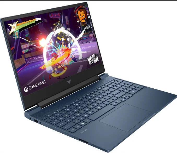 HP 15-fb3024ne Victus Gaming Laptop, 15.6" FHD IPS 144Hz Display, AMD Ryzen 7 7445H, 16GB RAM, 512GB SSD, GeForce RTX 3050 6GB GPU, English Keyboard, No OS, Blue | D13QTEA#ABV 3