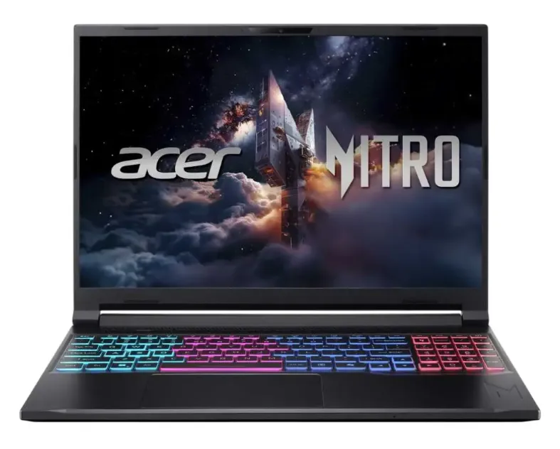 Acer Nitro V 16S AI Gaming Laptop, Intel Core 9 270H Processor, 16GB RAM, 1TB SSD, 8GB Nvidia RTX 5070 Graphics, 16" WQXGA 180Hz Display, Windows 11 Home, Backlit RGB English & Arabic Keyboard, 1 Year Warranty | NH.QXDEM.001