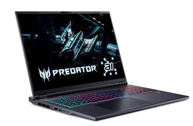 Acer Predator Helios Neo Gaming Laptop, Intel Core Ultra 9 275HX Processor, 64GB RAM, 1TB SSD, 12GB RTX 5070 Ti Graphics, 18" WQXGA 250Hz Display, Windows 11 Home, RGB Backlit English & Arabic Keyboard, 1 Year Warranty | NH-QVLEM-001
