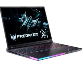 Acer Predator Helios Neo 18 AI Gaming Laptop, Intel Core Ultra 9 275HX Processor, 96GB RAM, 1TB SSD, 18" 250Hz LCD Display, 16GB Nvidia RTX 5080 Graphics, English & Arabic RGB Backlit Keyboard, Windows 11 Pro, Black, 1 Year Warranty | NH.QVYEM.005