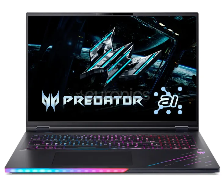 Acer Predator Helios Neo 18 AI Gaming Laptop, Intel Core Ultra 9 275HX Processor, 96GB RAM, 1TB SSD, 18" 250Hz LCD Display, 16GB Nvidia RTX 5080 Graphics, English & Arabic RGB Backlit Keyboard, Windows 11 Pro, Black, 1 Year Warranty | NH.QVYEM.005