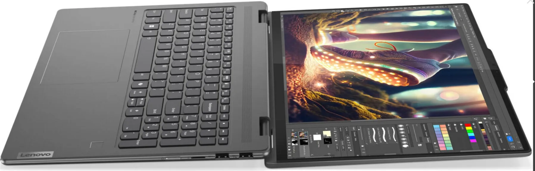 Lenovo Yoga 7 2-in-1 161ML9 Laptop, 16" WUXGA IPS Touchscreen Display, Intel Core Ultra 7 155U, AI Boost, 16GB RAM, 1TB SSD, Backlit K/B, Windows 11 Home, Storm Grey | 83DL0002US