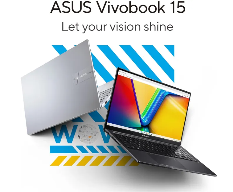Asus Vivobook 15 Laptop, Intel Core i9-13900H Processor, 16GB RAM, 1TB SSD, 15.6" 2.8K 120Hz OLED Display, Windows 11 Home, English & Arabic Backlit Keyboard, 1 Year Warranty | X1505VA-MA897W-VB-1