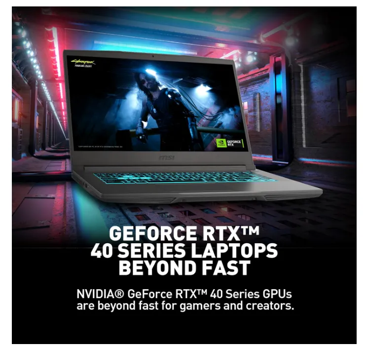 MSI Thin A15 Gaming Laptop, AMD Ryzen 7 7735HS Processor, 16GB DDR5 RAM, 512GB SSD, 6GB NVIDIA RTX 4050 Graphics, 15.6" 144Hz FHD Display, DOS, Backlit English Keyboard, 1 Year Warranty | 9S7-16RK11-652