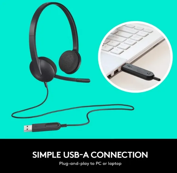 Logitech USB Headset H340 4