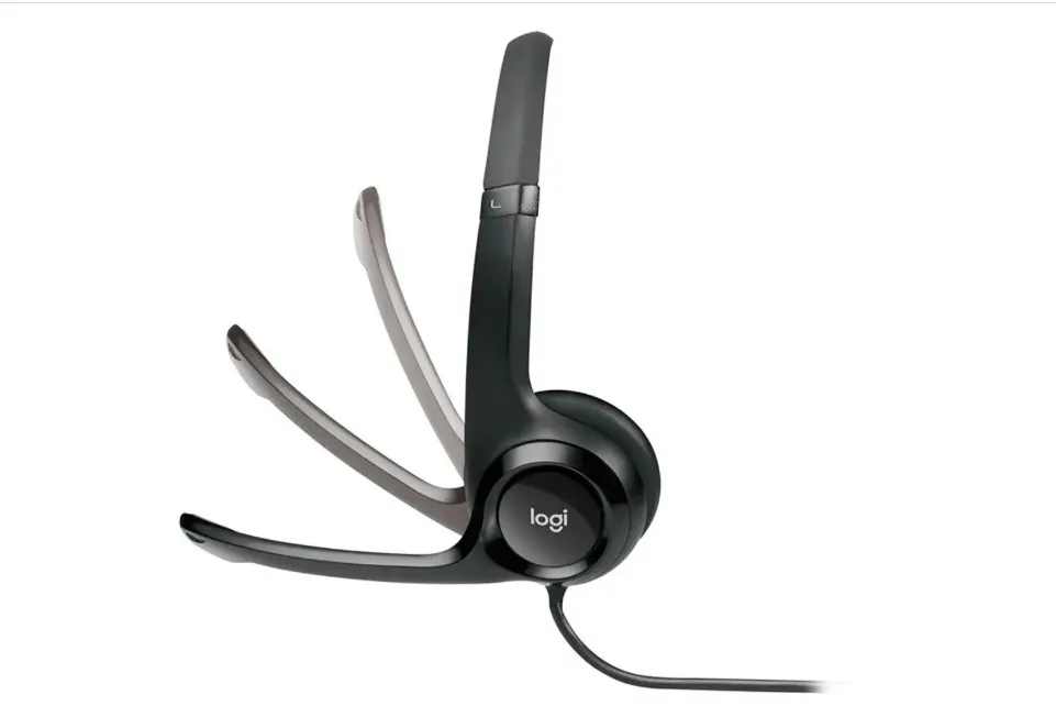 Logitech H390 USB Headset with Noise-Canceling Microphone Black (981-000014)