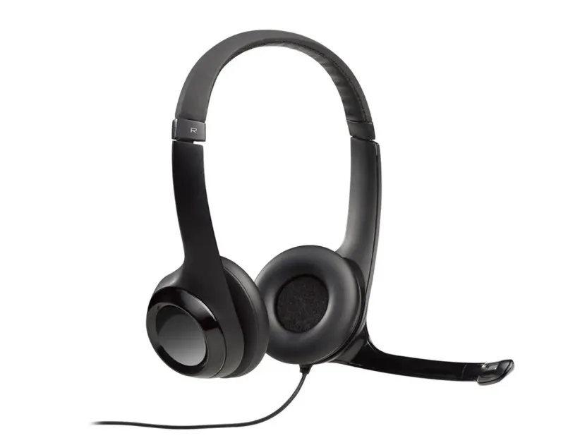 Logitech H390 USB Headset with Noise-Canceling Microphone Black (981-000014)