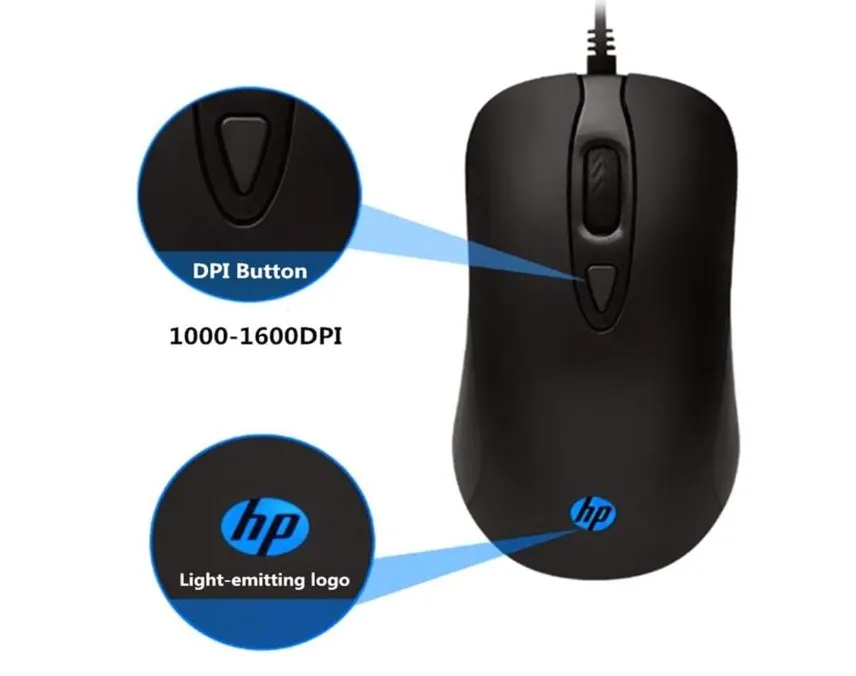 Hp KM100 USB Wired Gaming Keyboard and Mouse Combo for Desktops and Laptops - Black 3