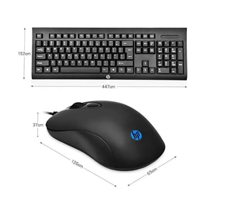 Hp KM100 USB Wired Gaming Keyboard and Mouse Combo for Desktops and Laptops - Black 4