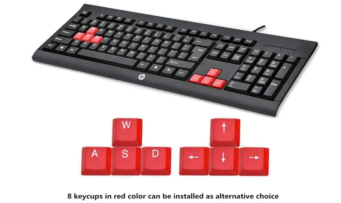 Hp KM100 USB Wired Gaming Keyboard and Mouse Combo for Desktops and Laptops - Black