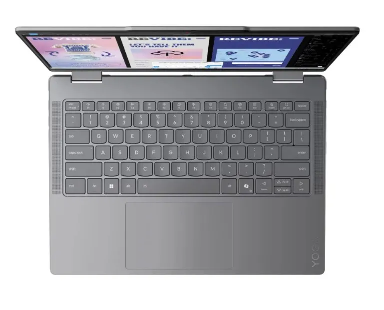Lenovo Yoga 7 2-in-1 14ILL10 AI Laptop, Intel Core Ultra 7 256V Processor, 16 GB RAM, 512 GB SSD, 14" WUXGA OLED Touch Display, Windows 11 Home, Backlit English & Arabic Keyboard, Luna Grey, 1 Year Warranty | 83JQ00B1AX