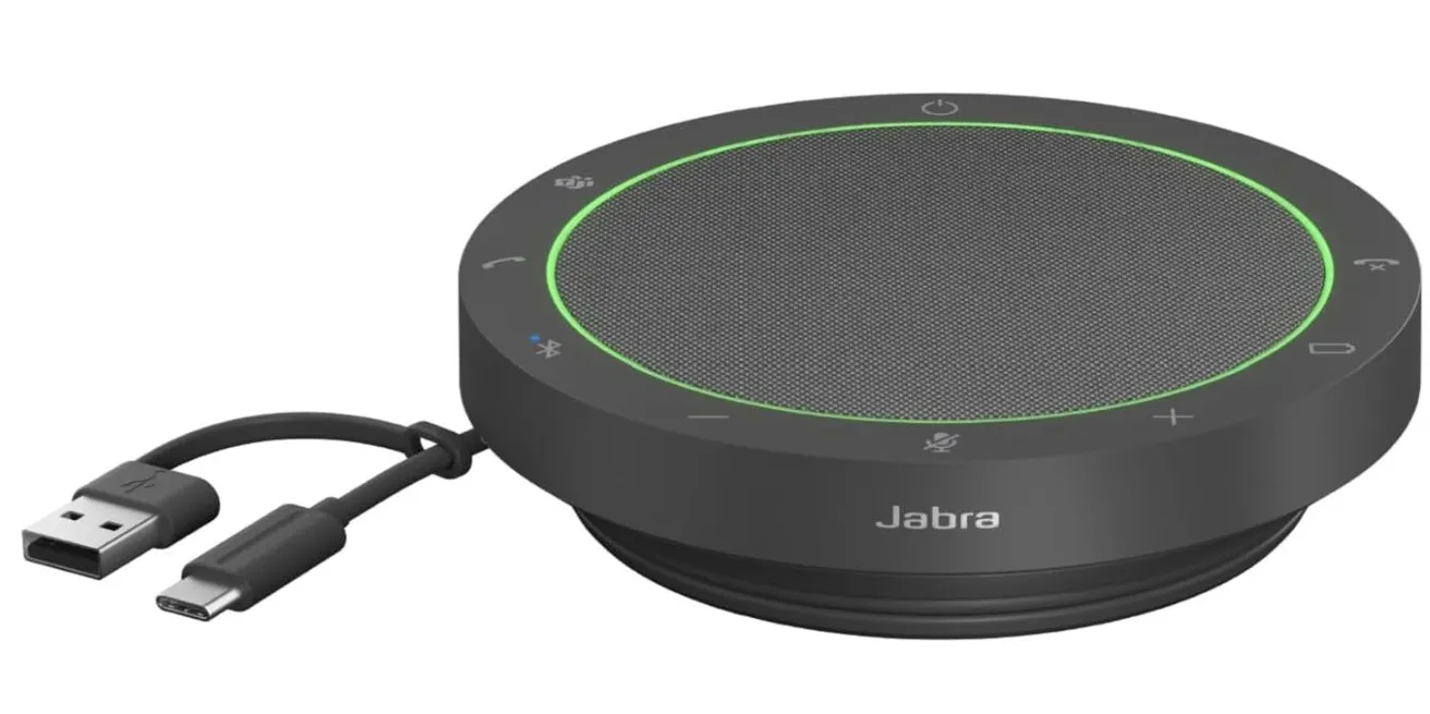 Jabra Speak2 55 Wireless Bluetooth Speakerphone with 4 Noise-cancelling Mics, Full-range 50mm Speaker, Wideband Audio, Compact and portable - MS Teams Certified, Works with Other Platforms - Dark Grey( 2755-109 ) 4