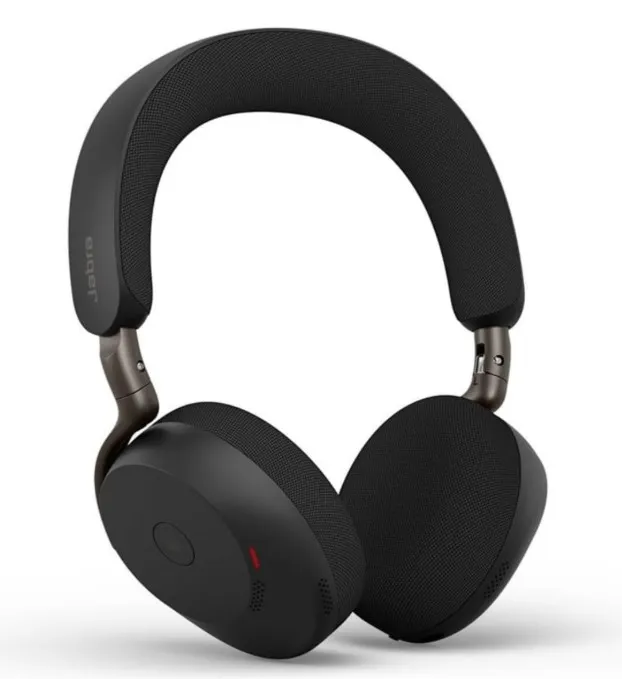 Jabra Evolve3 75 Wireless Bluetooth Headset, Link 390c, with AI Noise Cancellation, ClearVoice Microphone, Lightweight On-Ear Office Headset for Microsoft Teams - Black (37599-999-899) 4