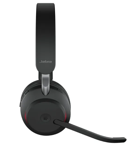 Jabra Evolve2 65 Wireless PC Headset - Noise Cancelling Microsoft Teams Certified Stereo Headphones With Long-Lasting Battery - USB-A Bluetooth Adapter - Black ( 26599-999-999 ) 3
