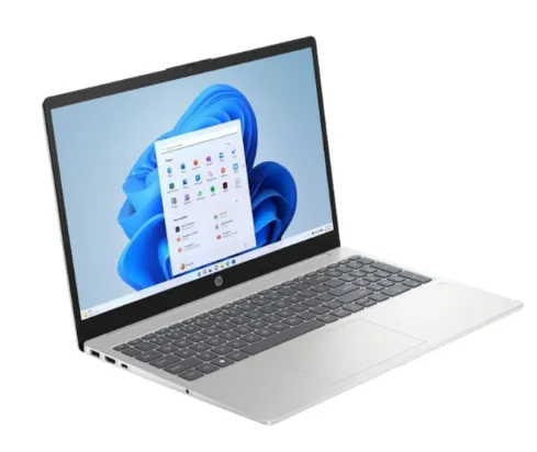 HP 15-fd0325ne Laptop, Intel Core 5 120U Processor, 24GB RAM, 512GB SSD, Integrated Intel Graphics, 15.6" FHD IPS Display, Windows 11 Home, English & Arabic Keyboard, Silver, 1 Year Warranty | D15FFEA