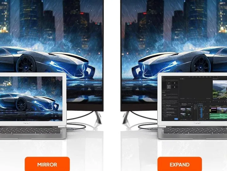 MOWSIL DisplayPort Cable 2M,4K@60Hz/2K@165Hz, DP to DP 1.2 Cable, 18Gbps High Speed, Braided Nylon, Aluminum Connectors, for Gaming PC, Monitor, Graphics Card, 2 Meter, Gray | MODB2 3