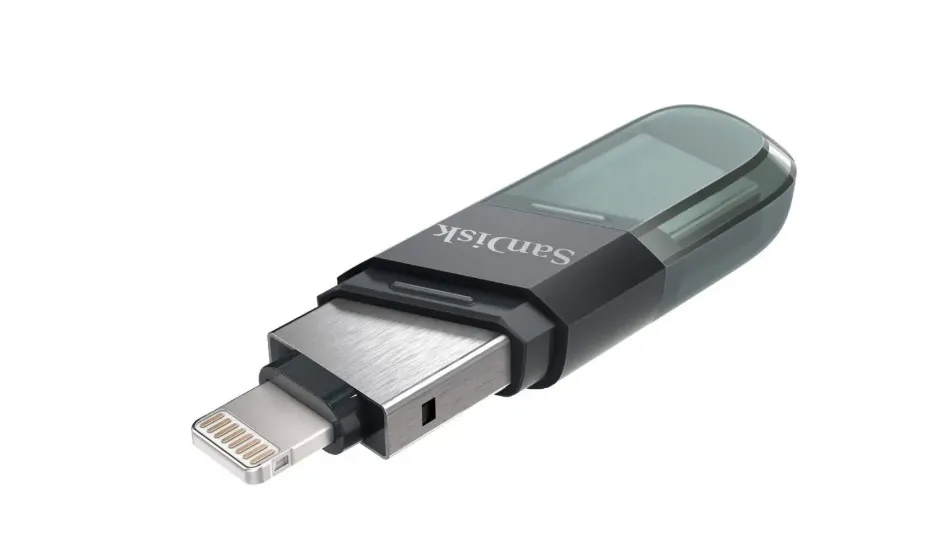 Sandisk iXpand Flash Drive With Lightning USB 3.1 128GB Grey/Green SDIX90N-128G-GN6NE 3