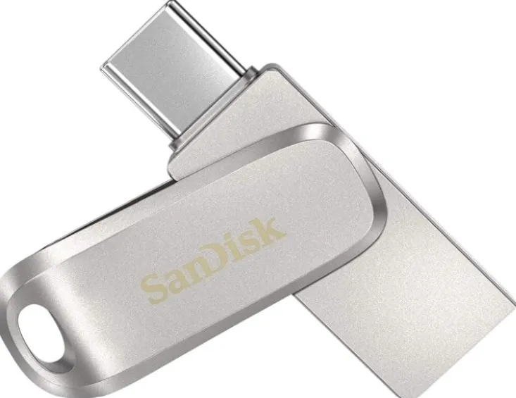 SanDisk Ultra 128GB Dual Luxe USB Type-C, Type-A, Speed Up to 150Mbps, Premium Metal Design | SDDDC4-128G-G46