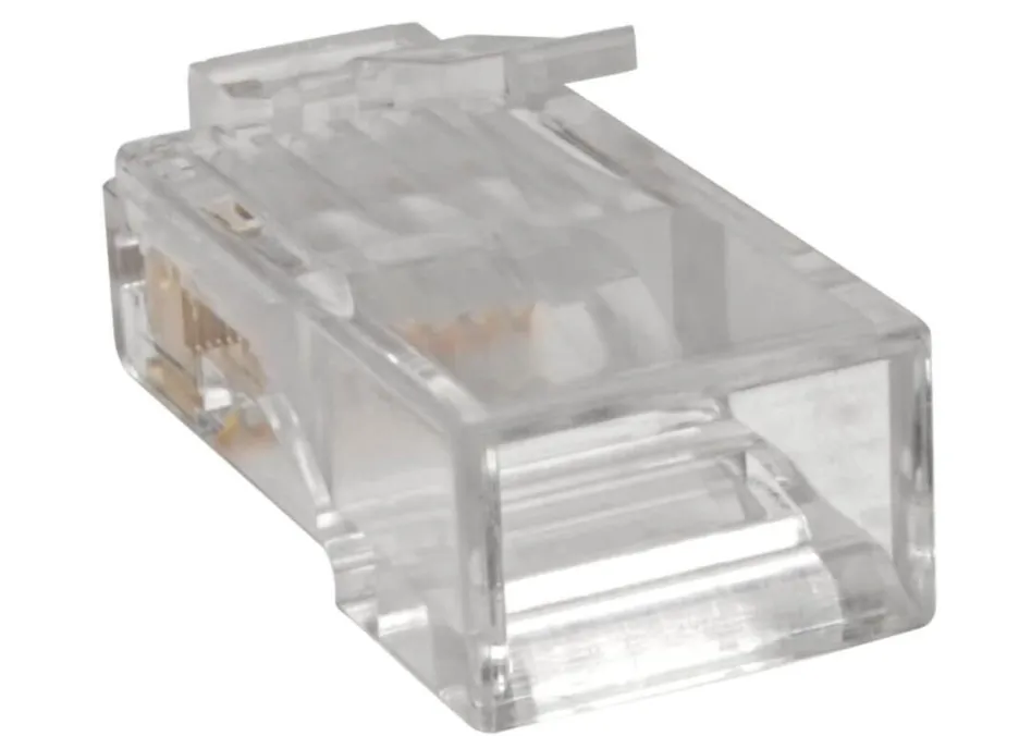 TRIPP LITE 100 Pack Cat6 RJ45 Modular Connector Plug Solid/Stranded RND (N230-100) 4