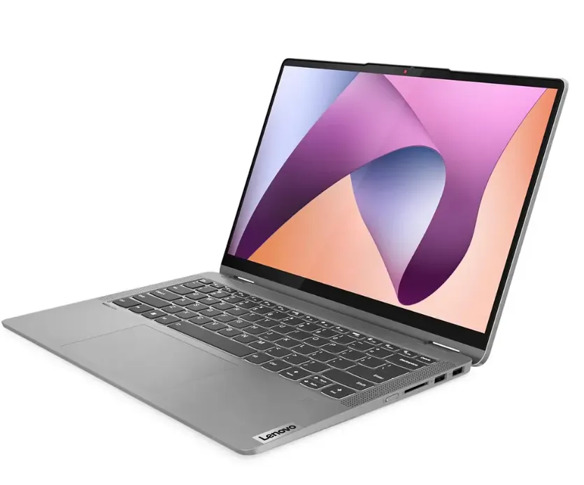 Lenovo IdeaPad Flex 5 14ABR8 2-in-1 Laptop with Pen, 14" WUXGA (1920x1200) Touch Display, Ryzen 7 7730U, 16GB RAM, 512GB SSD, Backlit Eng-Arabic KB, Win 11, Arctic Grey - [82XX0081AX] 2