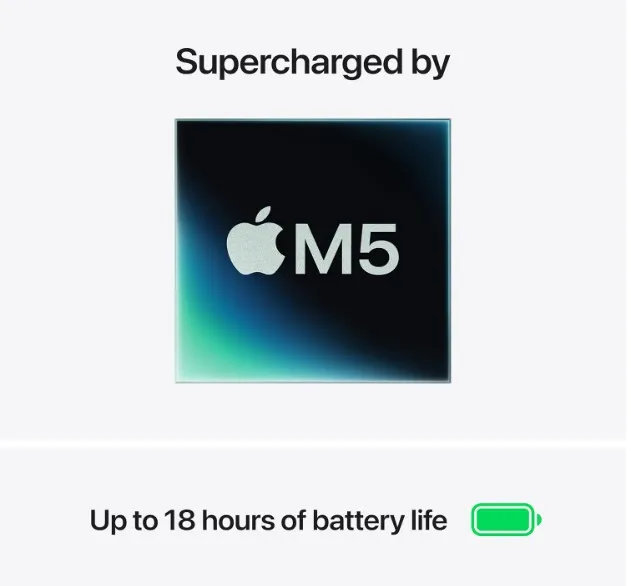 Apple MacBook Air Laptop with M5 chip: AI and Apple Intelligence, 16GB Unified Memory, 512GB SSD Storage, 12MP Center Stage Camera; ;English