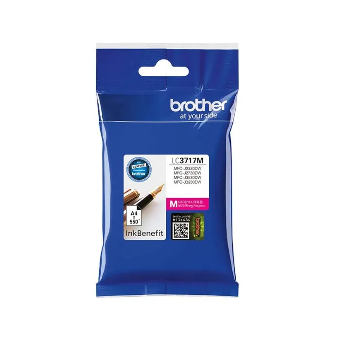 Brother LC3717M Magenta Ink Cartridge – Genuine Ink – High Yield (~550 Pages)
