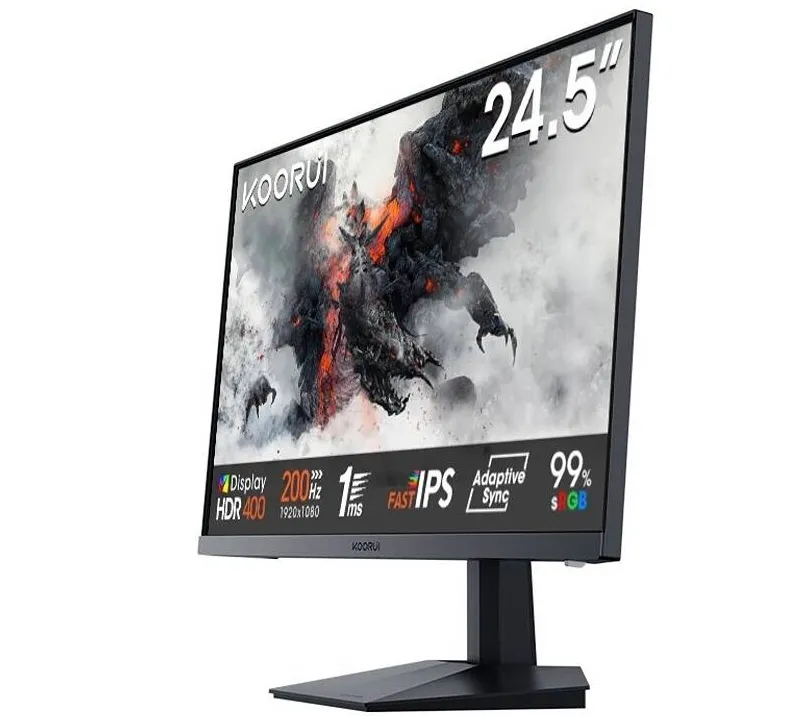  KOORUI G2511P Gaming Monitor, 25" IPS Display, FHD Resolution, 200Hz Refresh Rate, 1ms (MPRT) Response Time, Adaptive Sync Technology, 16.7m Color Display, Black | G2511P 3