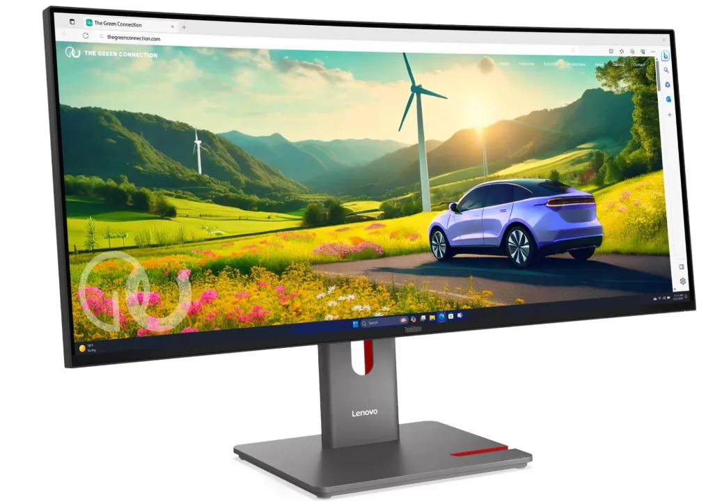 Lenovo ThinkVision P34WD-40 34" WQHD (3440 x 1440) Curved Monitor, 120Hz Refresh Rate, Anti-glare, USB-C, HDMI, DP, RJ45, Height/Tilt/Swivel, Adjustable, 3 Year Warranty | 64ADGAT1UK
